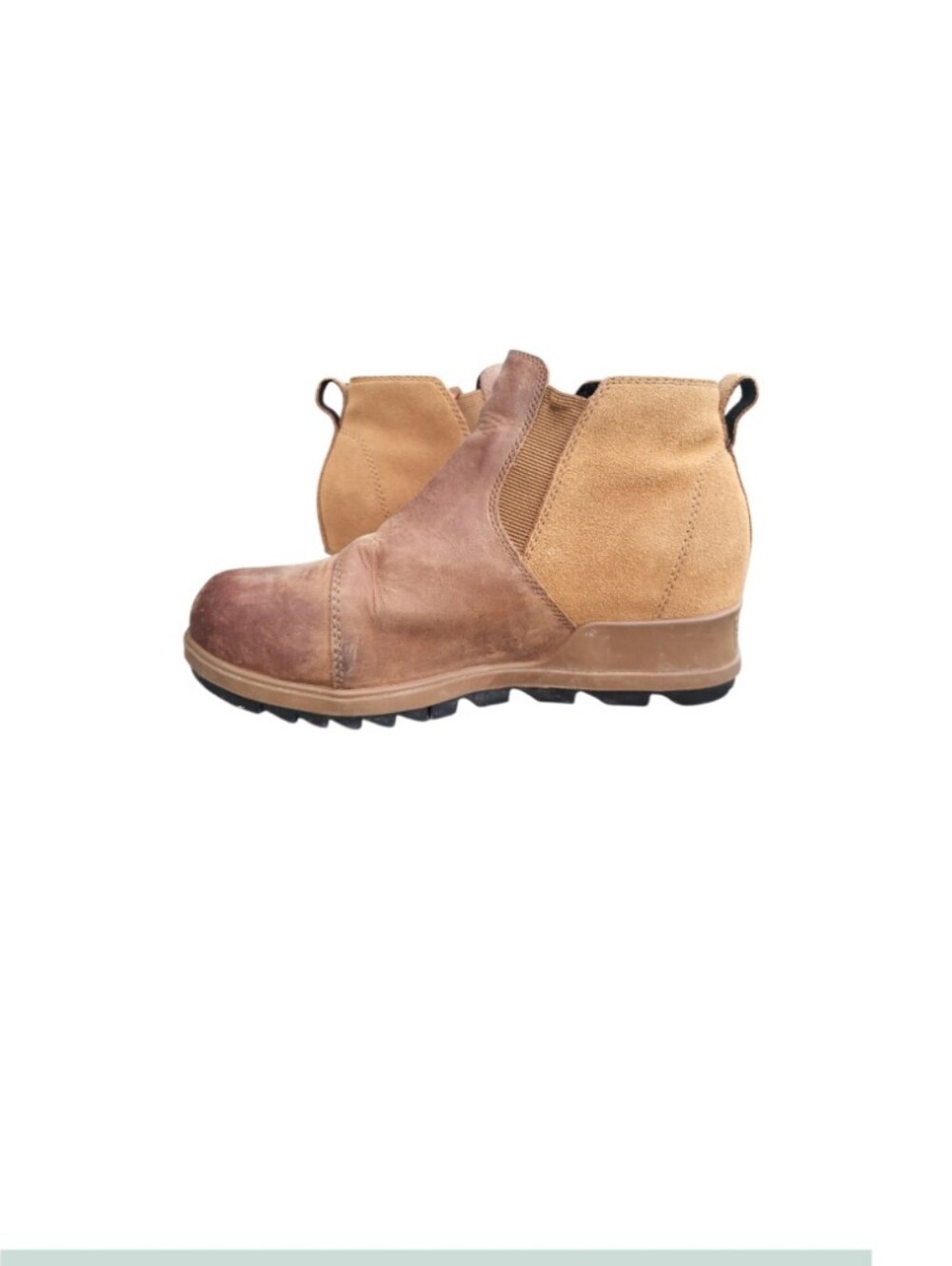 Sorel Evie II Wedge Waterproof Brown Leather Ankle Chelsea Boot Outdoor Women 8 - Picture 3 of 12